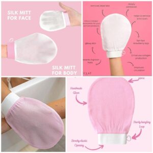 Silk Milk Body Scrubber Gloves (Mix/Random color)