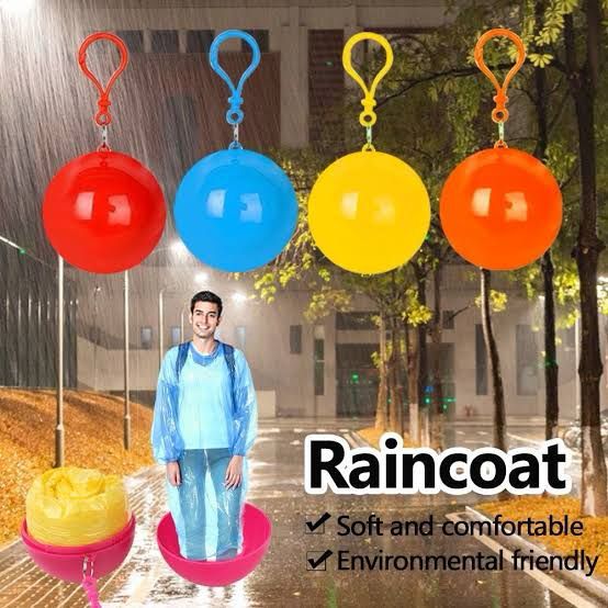 Disposable Raincoat with Plastic Ball Case - Image 3