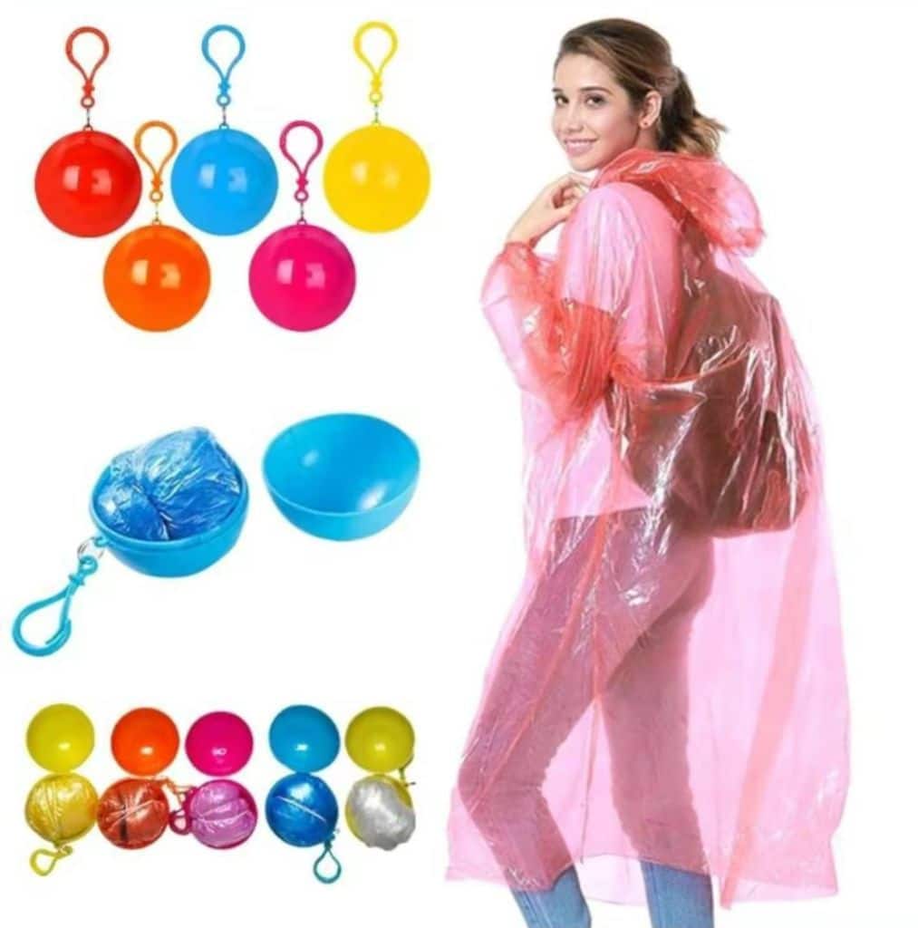Disposable Raincoat with Plastic Ball Case - Image 2
