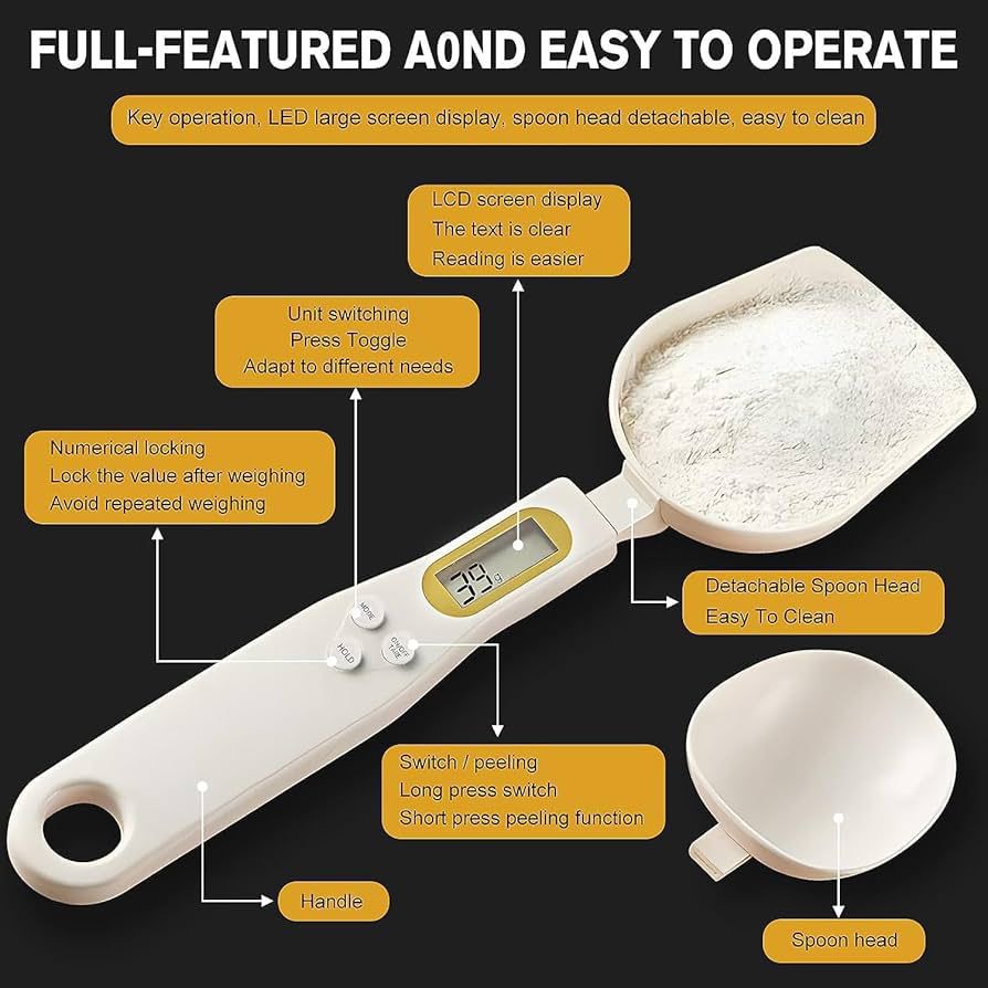 Digital Spoon Scale Electronic Measuring Spoon With Led Display - Image 3