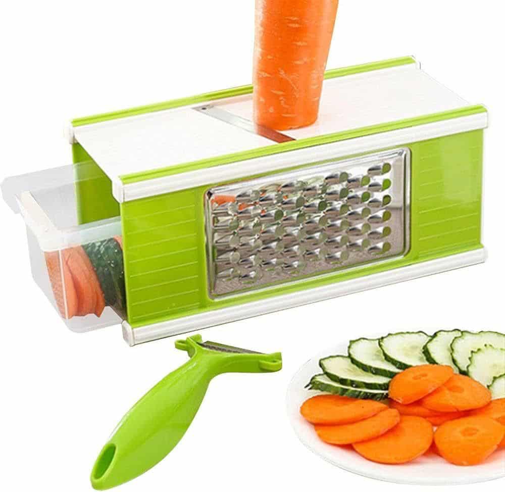 Vegetable Slicer, 4 Sided Vegetable Cutter - Onion Chopper with Container, Professional Food Chopper, Vegetable Cutter - Image 2