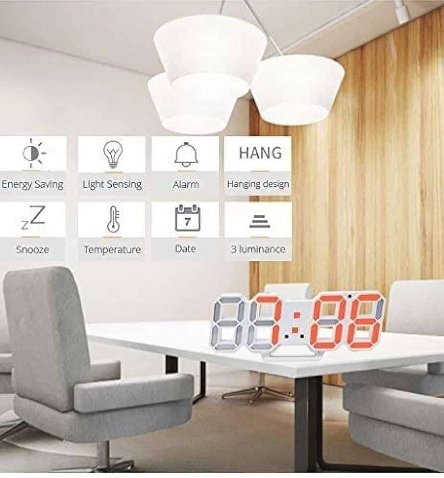 3D LED Digital Wall Clock - Image 4