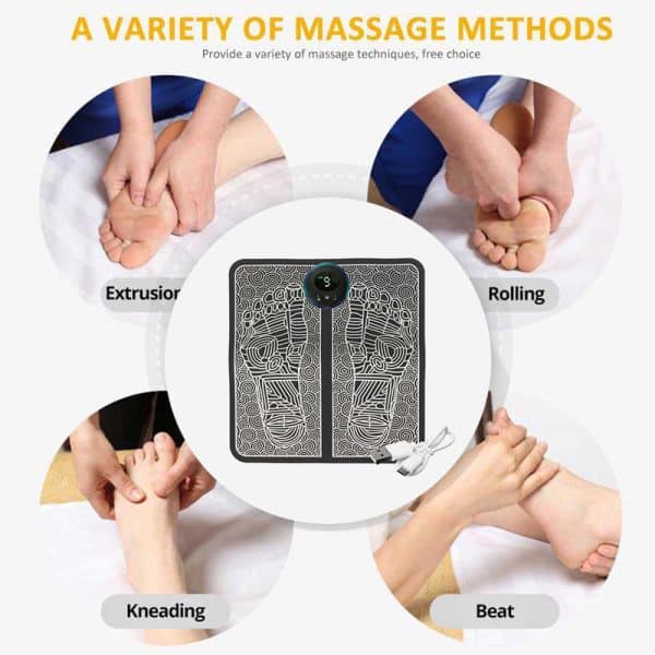 Ems Foot Massager Mat Electric Usb Charging Smart Display Tens Acupuncture Feet Cushion Blood Circulation Pad - Image 2