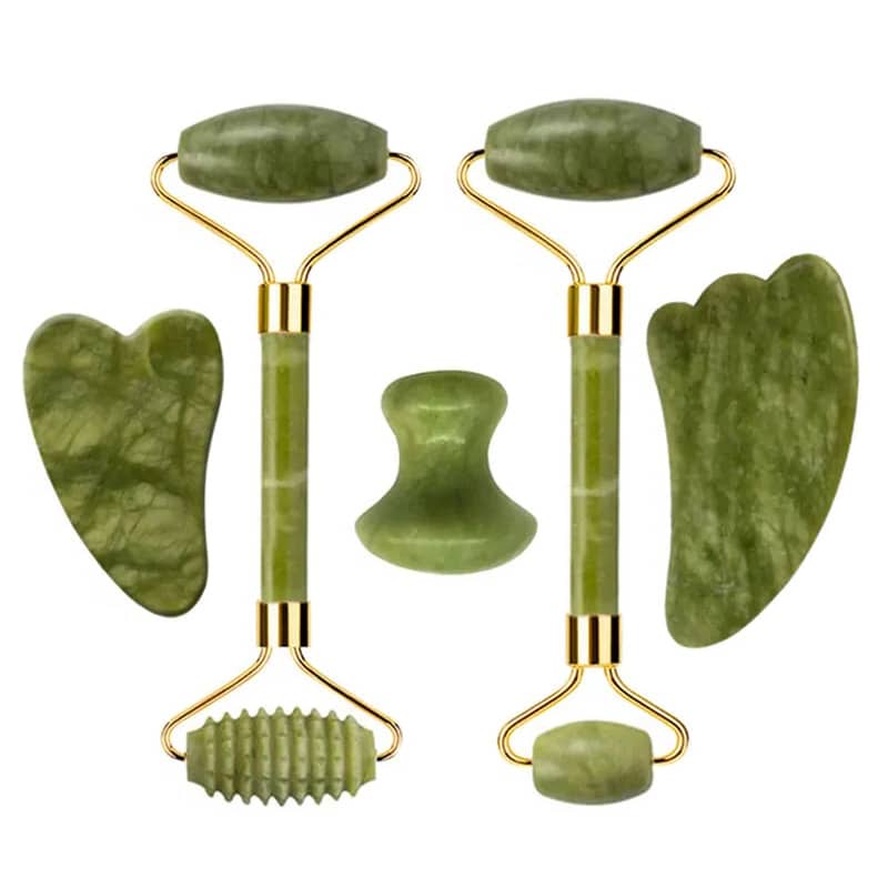 Face Massager Roller Natural Jade Stone - Image 2