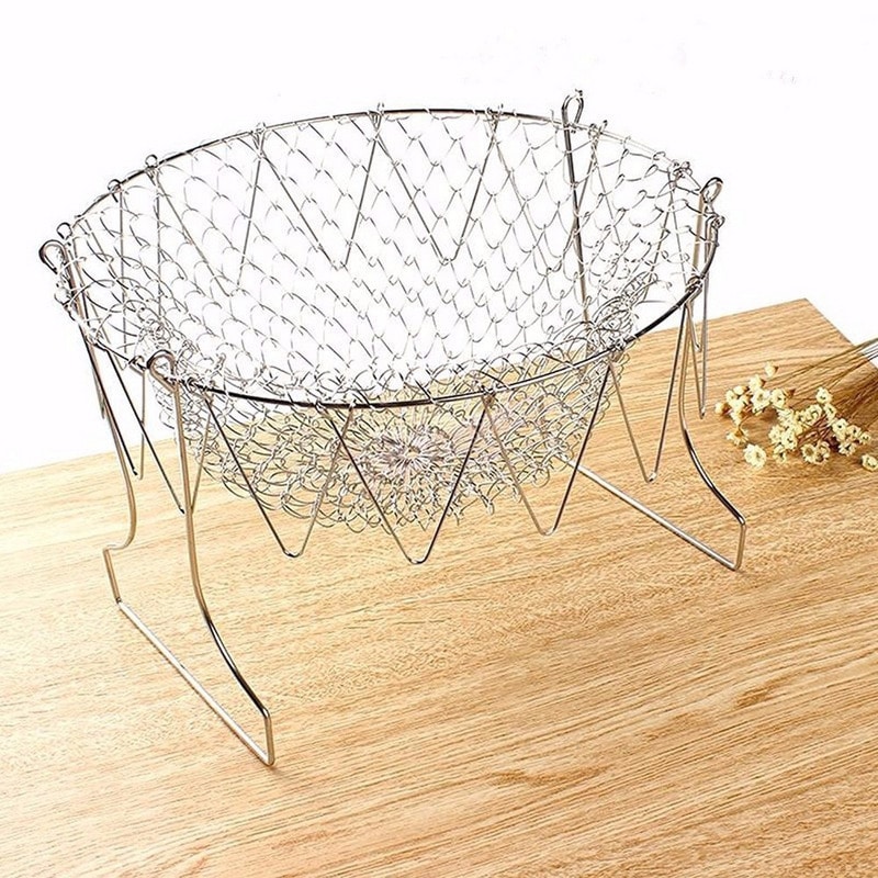Chef Basket Kitchen Fry Basket Stainless Steel Frying Basket - Image 4