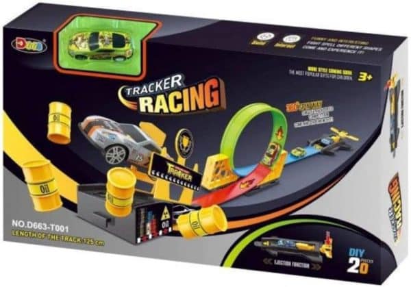 Tracker Racing Set 360 Degrees Rotation Loops Car Track