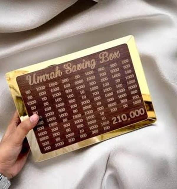 Umrah Saving Box | Best Quality Umrah Saving Box – 210,000 Umrah Saving Box ( Random Design )