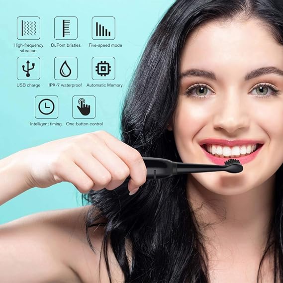 Electric Toothbrushes For Adults Kids | Smart Timer Usb Charge Rechargeable 5 Modes ( Random colour ) - Image 2