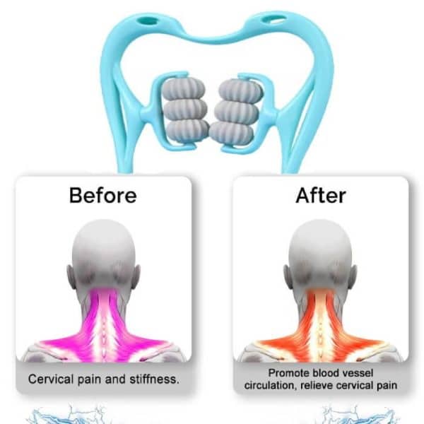 6 Wheel Pressure Point Neck Massager (Random Color) - Image 5