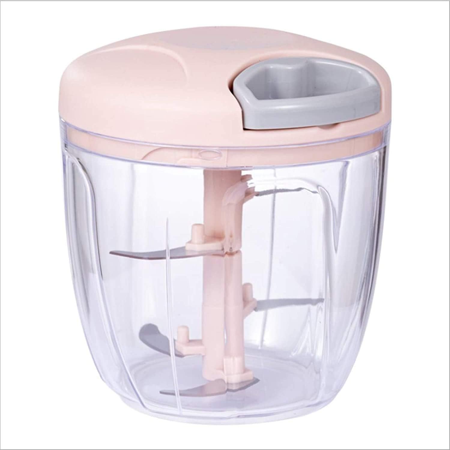 Manual Garlic Chopper Hand-Powered Food Chopper Mini Pull String Design Food Processor, Mincer,Garlic Press Mincer Pepper Chili Nuts Meat Grinder - Image 4