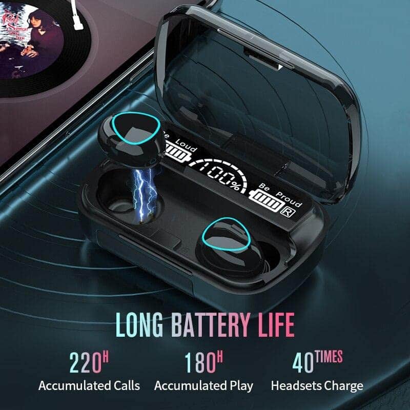 M10 TWS Wireless Earbuds with Charging Power Bank & LED Display 3D Touch Bluetooth Headset - Image 6