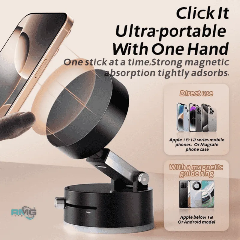 Portable Multi Functional Vacuum Suction Mobile Phone Stand - Image 3