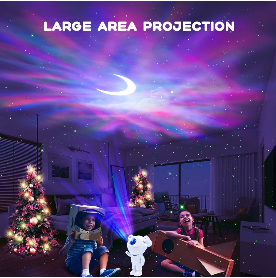 Astronaut Galaxy Projector Lamp Starry Star Bluetooth Music Night Light With Remote (Big) - Image 2