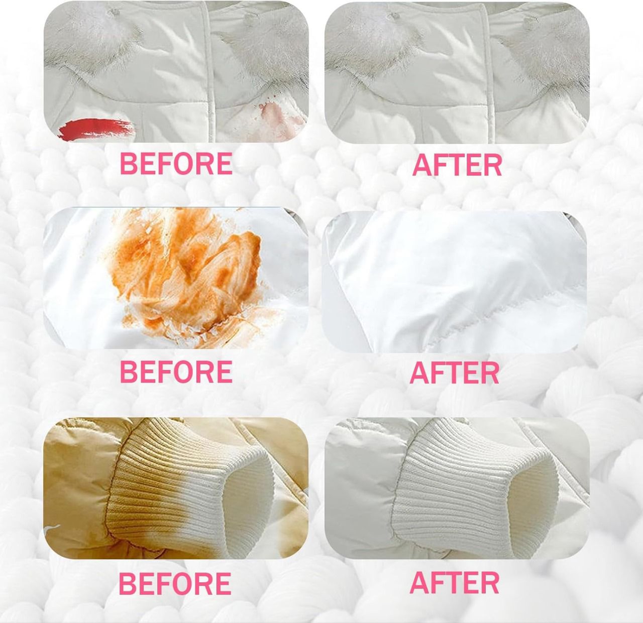 10pcs Effervescent Clothes Stain Remover Tablets – Powerful Laundry Cleaning Solution for Yellowing, Oil, Grease, Sweat & Tough Stains - Image 3