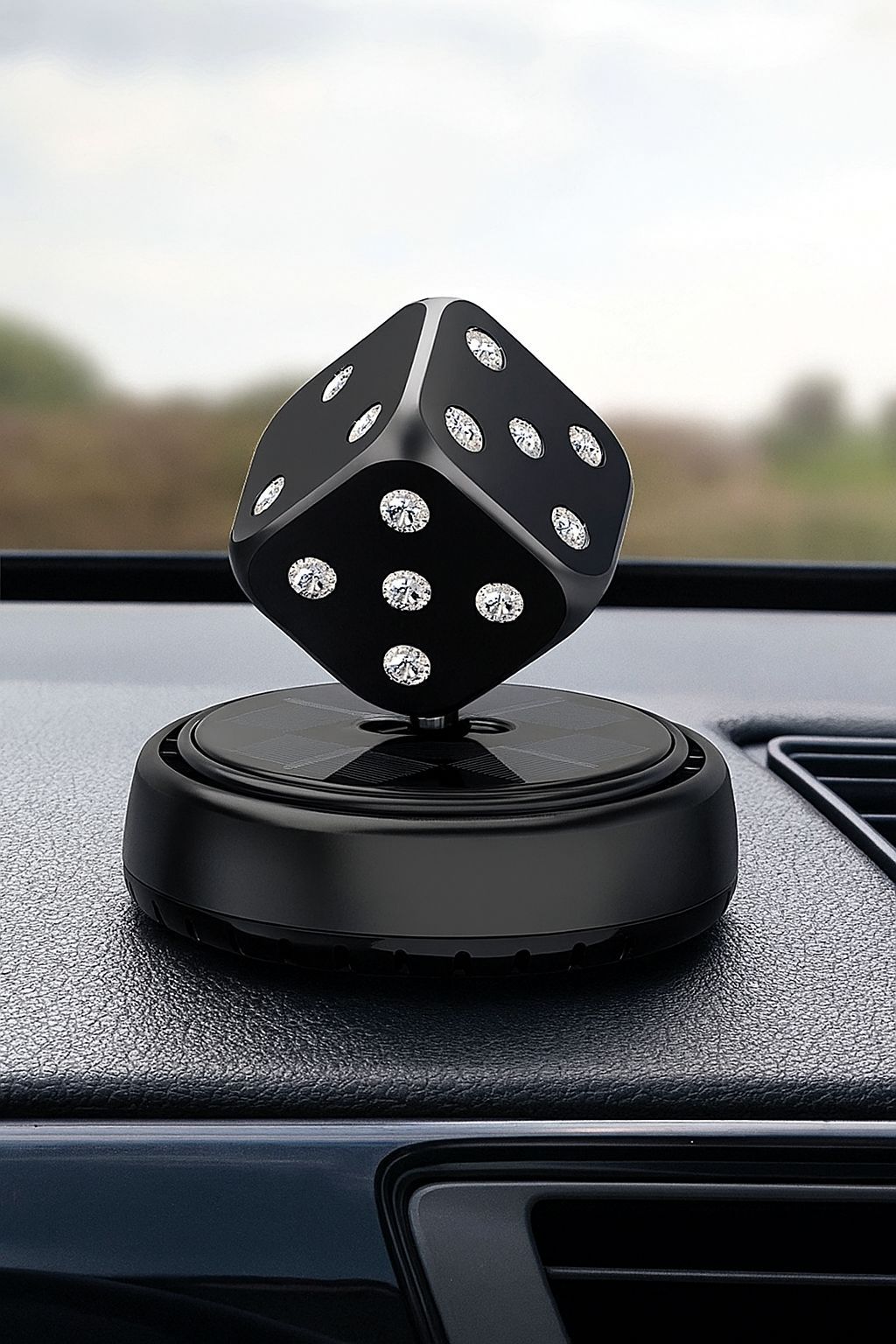 Dice-Shaped Car Dashboard Solar Freshener