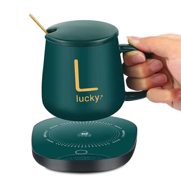 Coffee Mug with Heating Pad Warmer, USB Electric Coffee Cup Warmer for Desk, with Automatic On/Off to Keep Temperature Stable For Office Home - Image 3