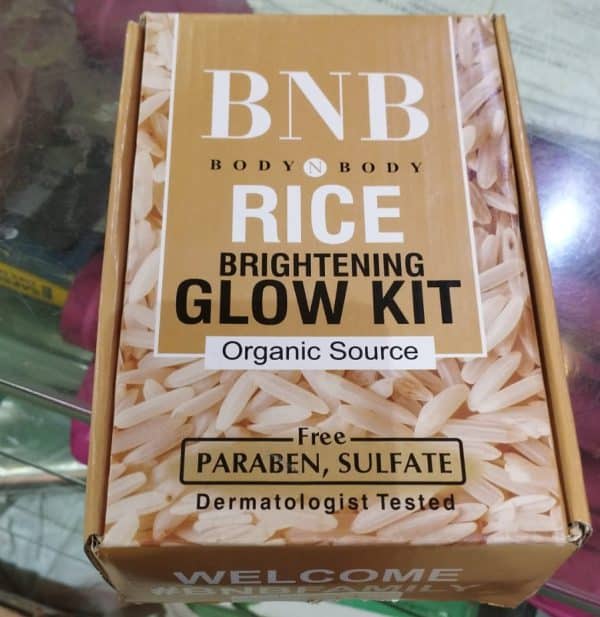 Bnb Whitening Rice Extract Bright & Glow Kit (with Box)(Bar code) - Image 2