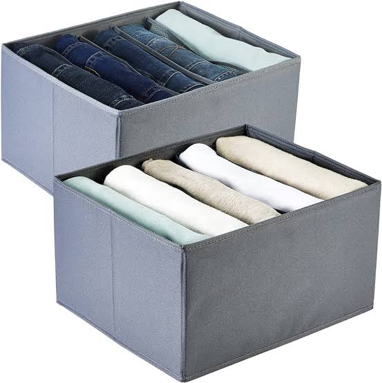 Cart Jeans Organizer 6 Grids Foldable Organize (random Colors) - Image 3