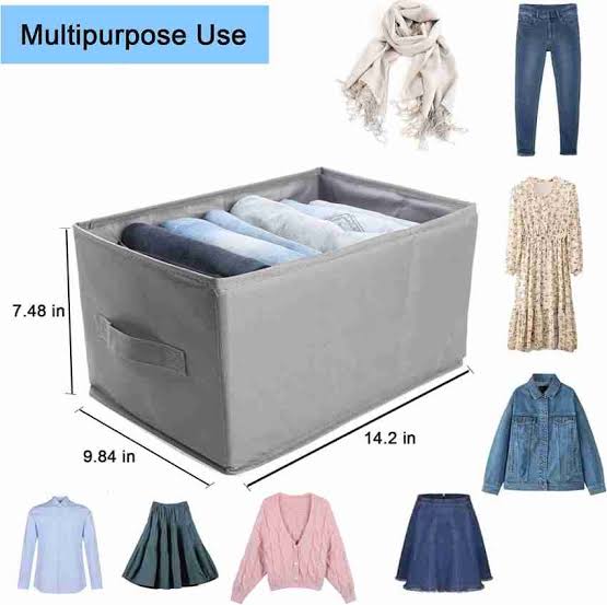Cart Jeans Organizer 6 Grids Foldable Organize (random Colors) - Image 4