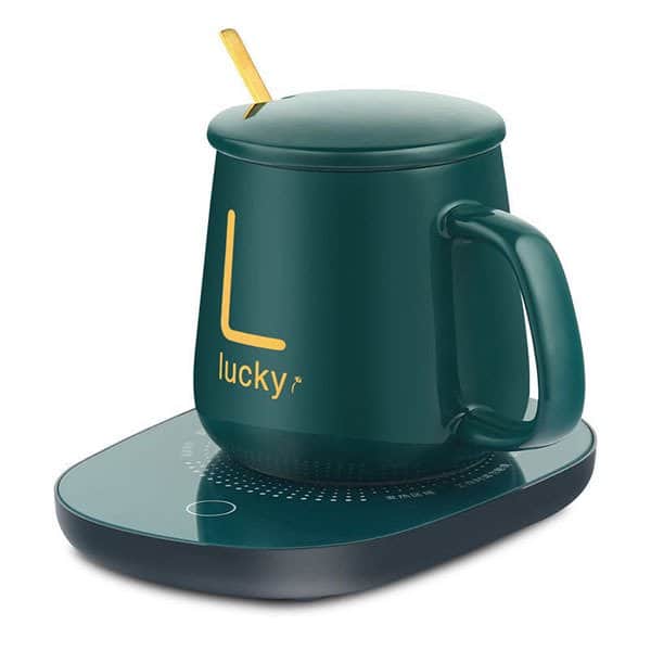 Coffee Mug with Heating Pad Warmer, USB Electric Coffee Cup Warmer for Desk, with Automatic On/Off to Keep Temperature Stable For Office Home - Image 5
