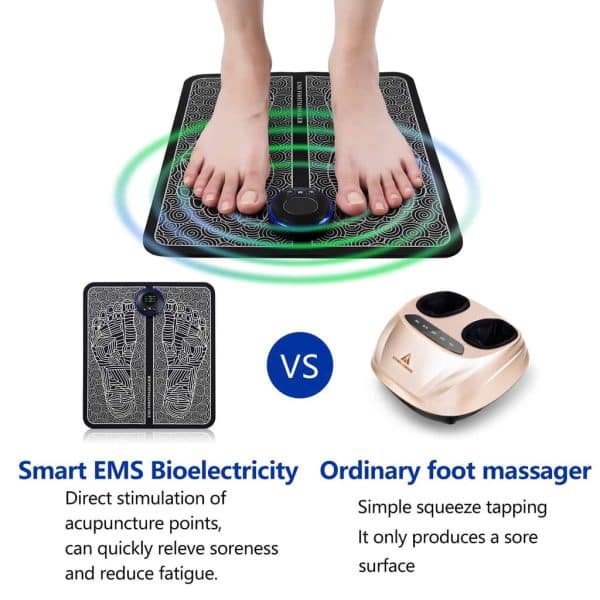 Ems Foot Massager Mat Electric Usb Charging Smart Display Tens Acupuncture Feet Cushion Blood Circulation Pad - Image 3
