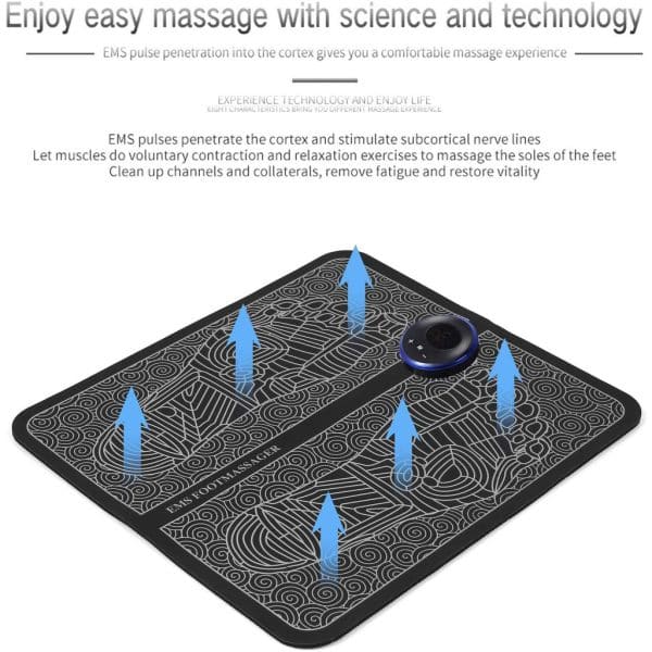 Ems Foot Massager Mat Electric Usb Charging Smart Display Tens Acupuncture Feet Cushion Blood Circulation Pad - Image 4