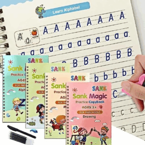 Kids Reusable Practice Copybook Handwiriting Workbook-Reusable Writing Practice Book Educational Toys for Boys Girls Gift