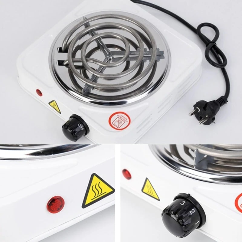 Single electric stove silver criest - Image 3