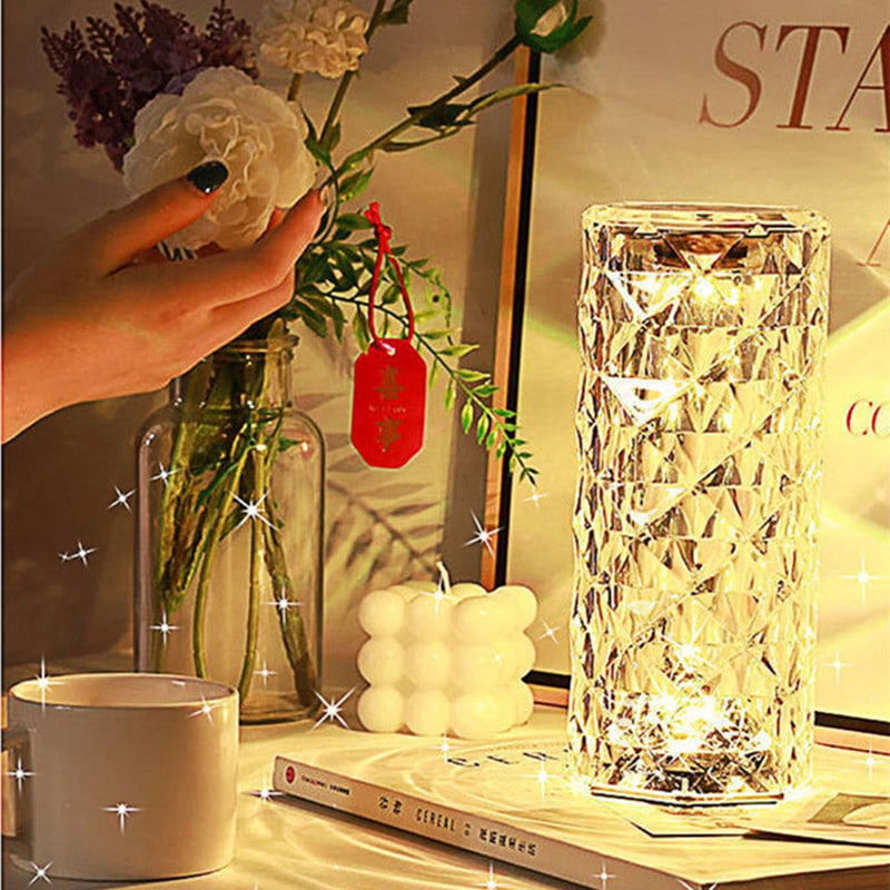 16 Color Daimond Crystal Lamp With Remote LED Crystal Table Lamp (L) - Image 3
