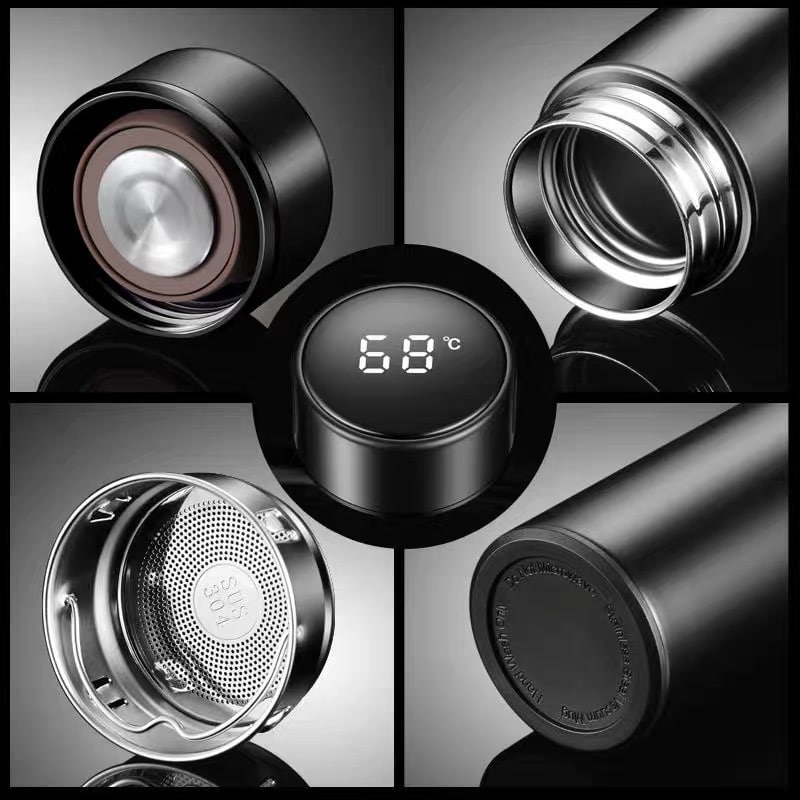 Smart LED Active Temperature Display Indicator Insulated Stainless Steel Hot & Cold Flask Water Bottle - Image 3