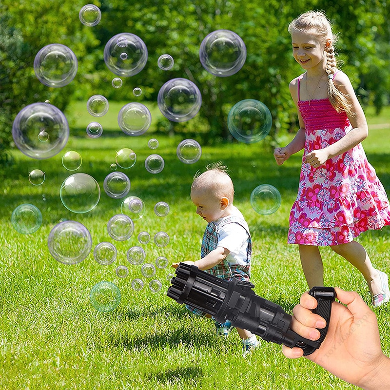 Automatic Bubble Gatling Gun 8-Holes Bubble Machine Bubble - Image 4