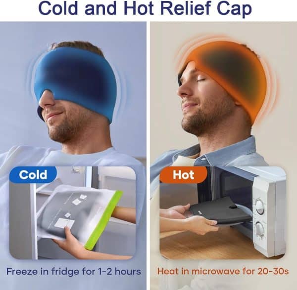 Migraine Relief Cap – Headache Relief Hat For Migraine Relief, Tension, One Size Fits All Headache Cap - Image 4