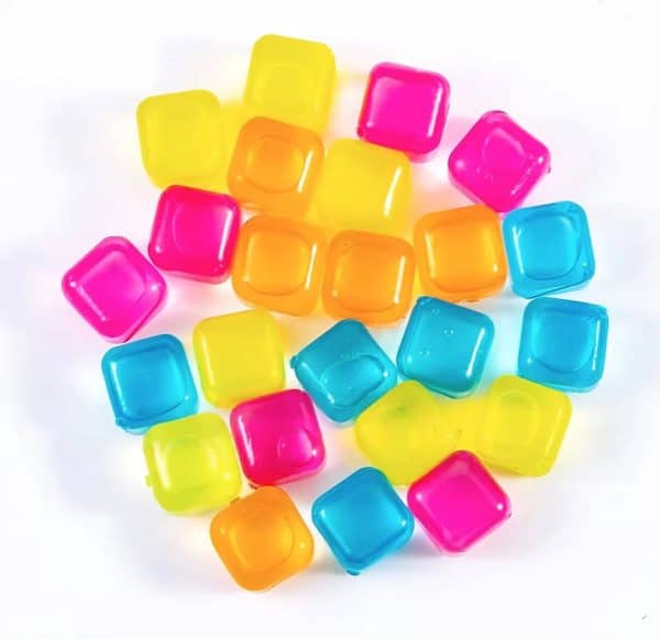 Reusable ice cube Pack Of 12 Peices Square Reusable Ice Cubes | Filled With Pure Water (multi Random Color) - Image 3