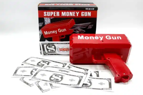 Playing Spray Money Toy Gun Prop Money Gun Rain Money Gun (color red) - Image 5
