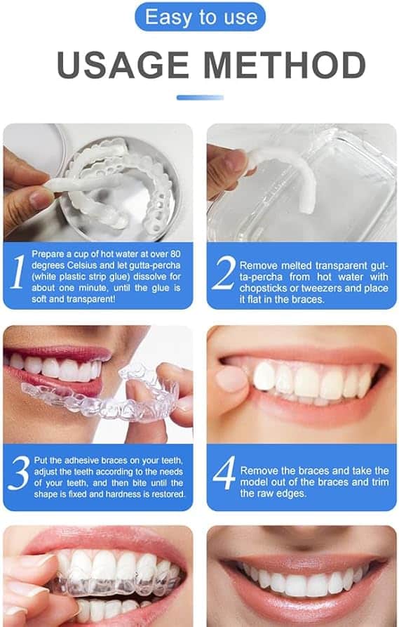 Snap On Smile Veneers Teeth For Men And Women Moldable False Artificial Braces Teeth - Image 5