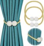 Magnetic curtain holder